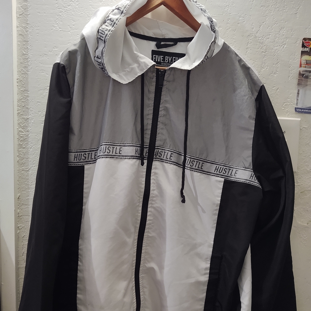 by 5 by Master piece  lightweight Zip-up Hooded Jacket. Husle